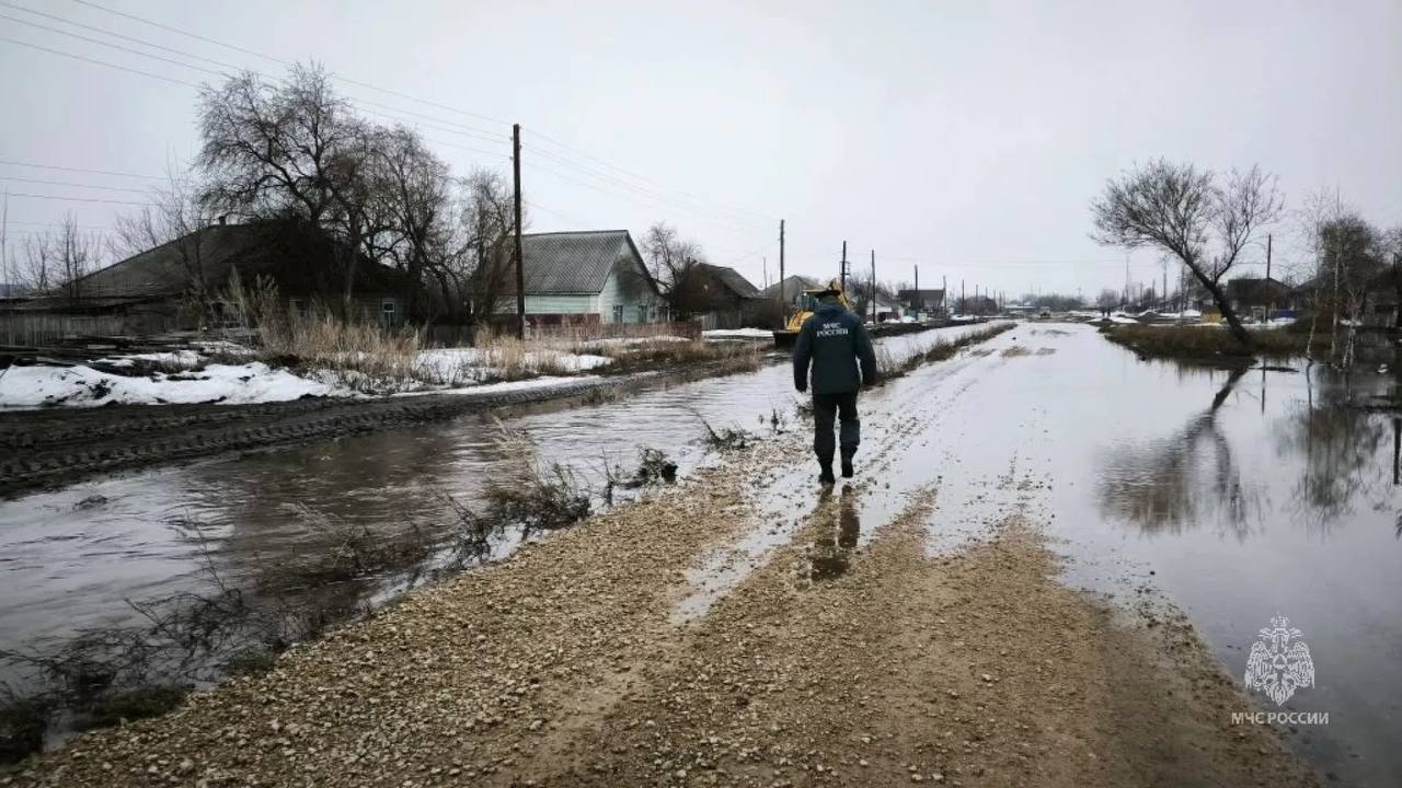 Талой водой в Алтайском крае начало топить дворы и залило мост Талой водой в Алтайском крае начало топить дворы и залило мост