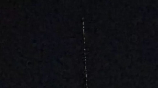 Бийчане наблюдали огни, тянущиеся цепочкой над городом