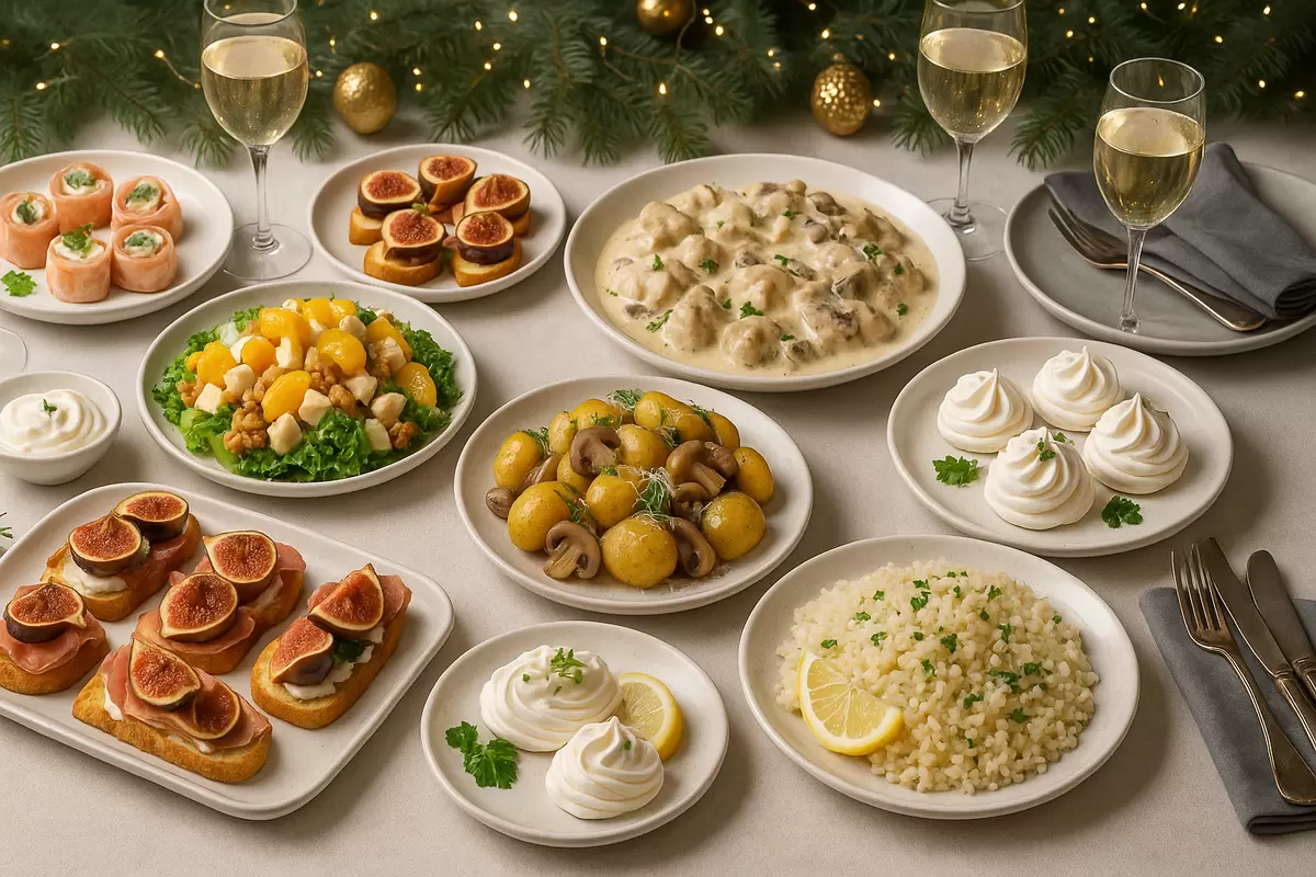 Эффектное новогоднее меню 2026 за 10 000 рублей для стильного торжества