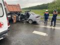 Один человек погиб и трое пострадали в жестком ДТП с КамАЗом под Новосибирском