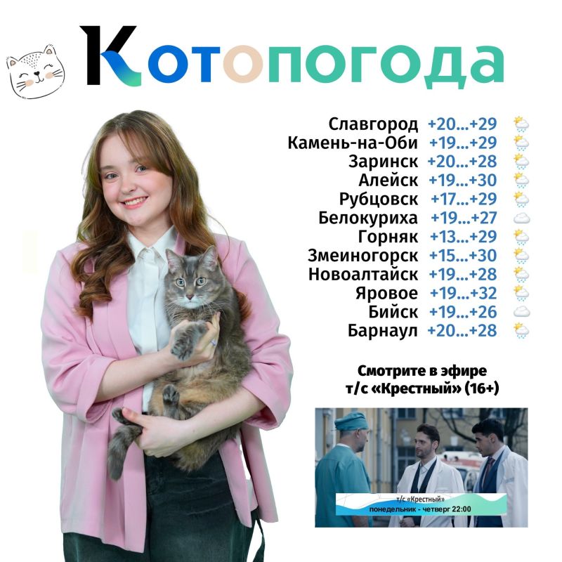 Встречайте ведущих «Котопогоды» на телеканале «Катунь 24»!