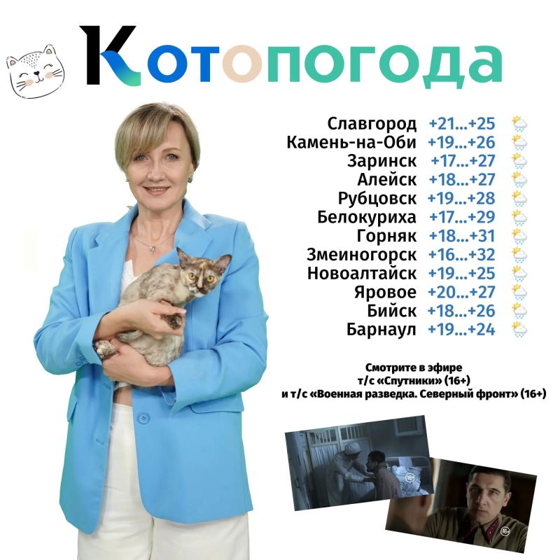 На этой неделе за атмосферу за окном отвечают юрист Оксана Кокина и её очаровательная пушистая напарница — 5-месячная кошка Шарлота бурманской породы