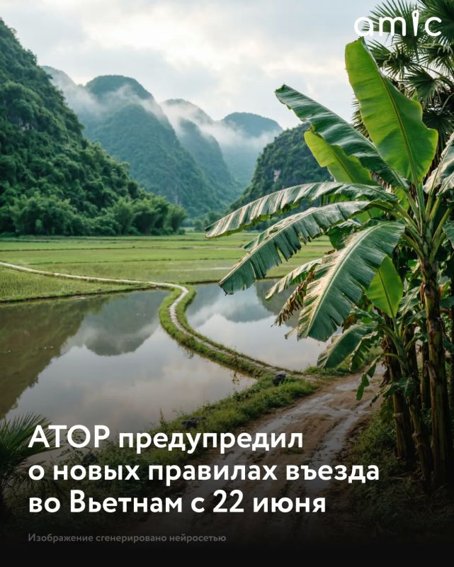 Новые правила въезда во Вьетнам начнут действовать с 22 июня 2026 года, сообщила Ассоциация туроператоров России (АТОР) ТАСС