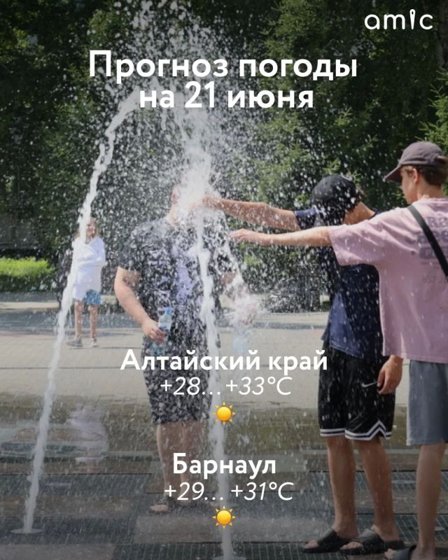 До +34. Какая погода будет в Алтайском крае 21 июня