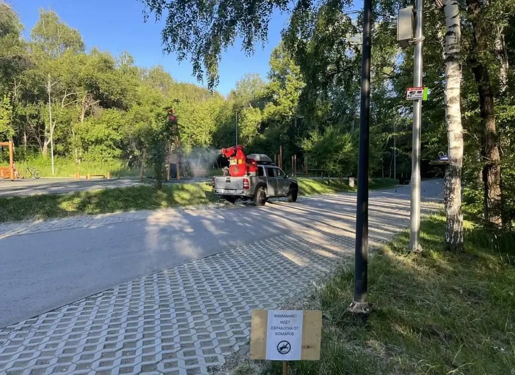 Территорию барнаульского парка "Юбилейный" обработали от комаров