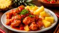 Необычное сочетание: курица в кисло-сладком соусе с ананасами и рисом