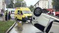 Три человека оказались в больнице после аварии с переворотом в Бийске