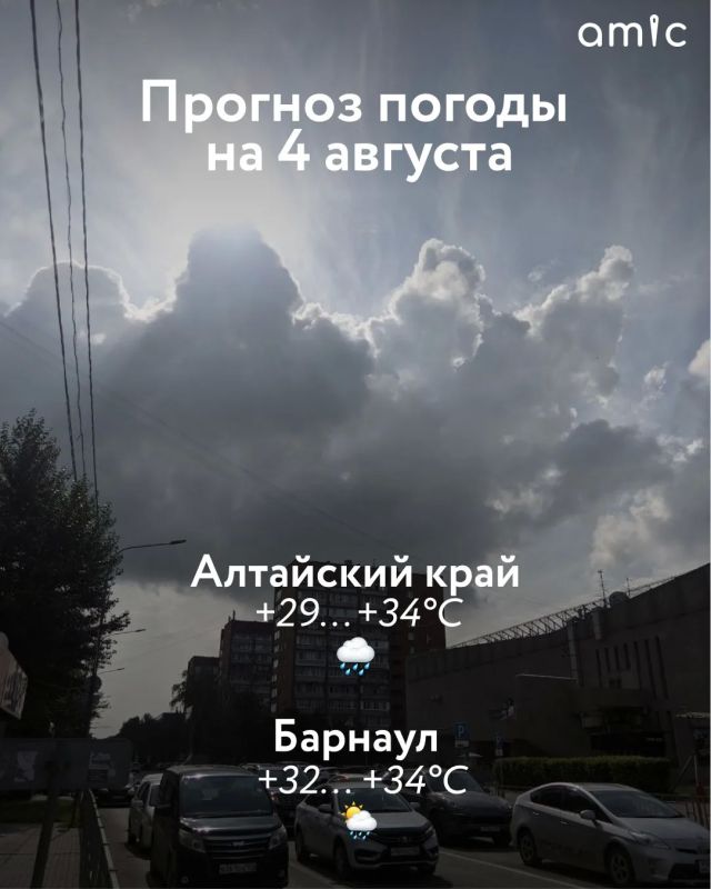 Доброе утро! О погоде в Алтайском крае 4 августа