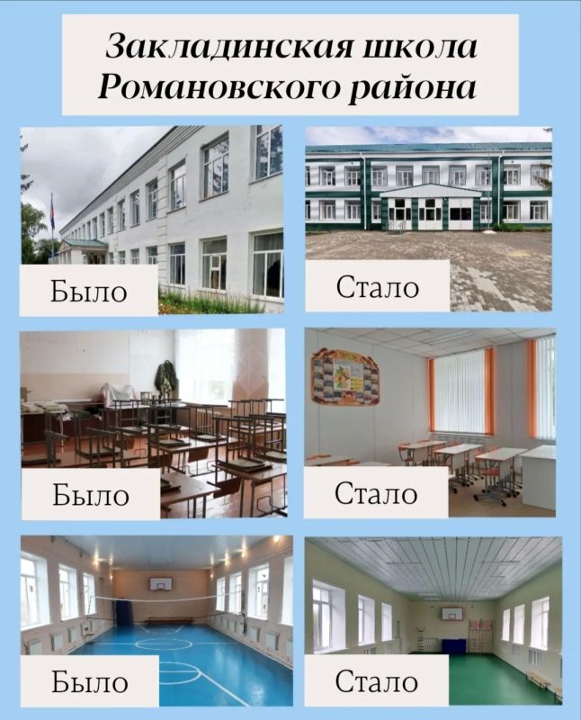 #БылоСтало. Сегодня в нашей рубрике #БылоСтало расскажем, как преобразилась Закладинская школа Романовского района