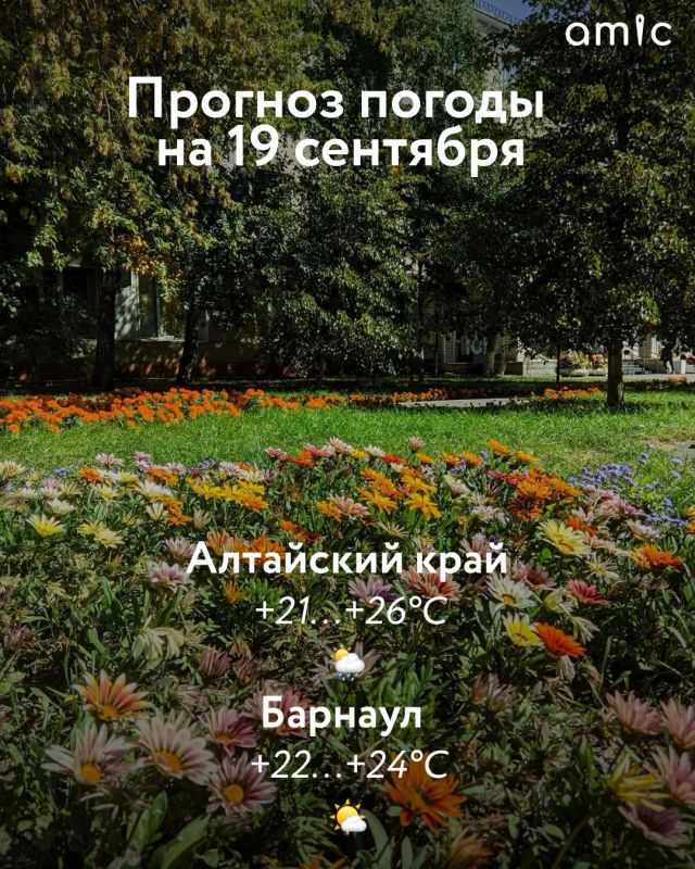 Доброе утро! О погоде на 19 сентября