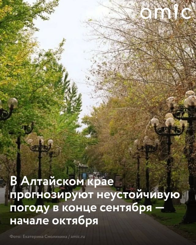 Жителей Алтайского края ждет переменчивая погода в последние дни сентября и первые дни октября