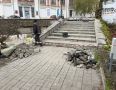 В парке Гаркавого реставрируют ступени на лестничных маршах