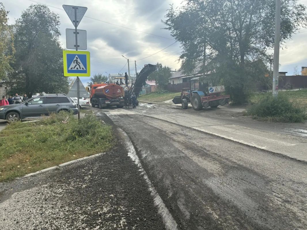 Ремонт дорожного покрытия в пер Ремонт дорожного покрытия в пер