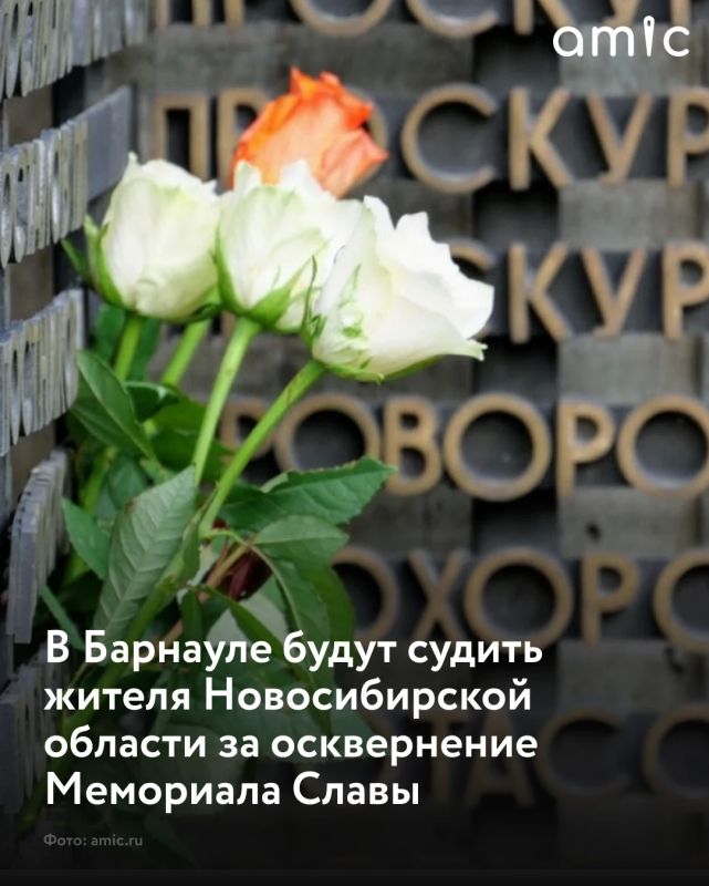В Барнауле завершили расследование уголовного дела в отношении 30-летнего жителя Новосибирской области, которого обвиняют в осквернении Мемориала Славы на площади Победы