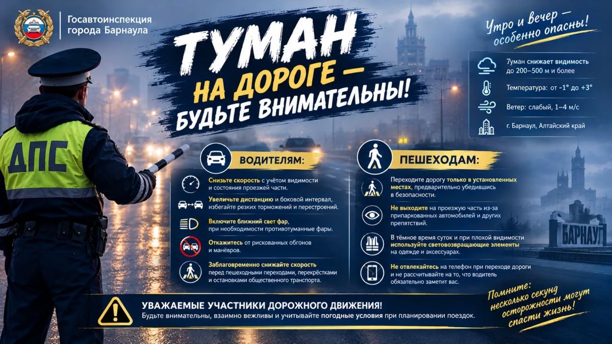 Госавтоинспекция города Барнаула предупреждает!