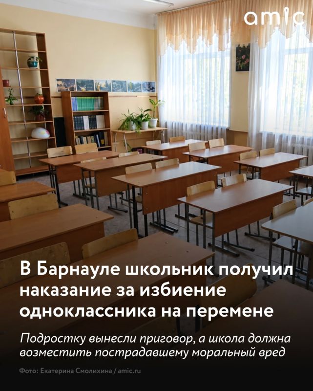 В Барнауле суд вынес приговор 17летнему школьнику, который во время драки нанес однокласснику тяжелые травмы
