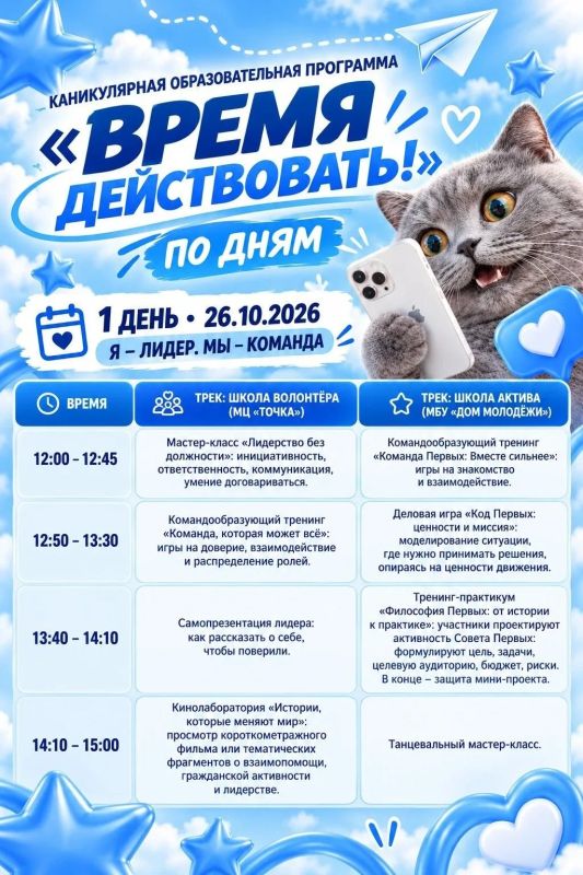 Каникулярная образовательная программа «Время действовать!» Каникулярная образовательная программа «Время действовать!»