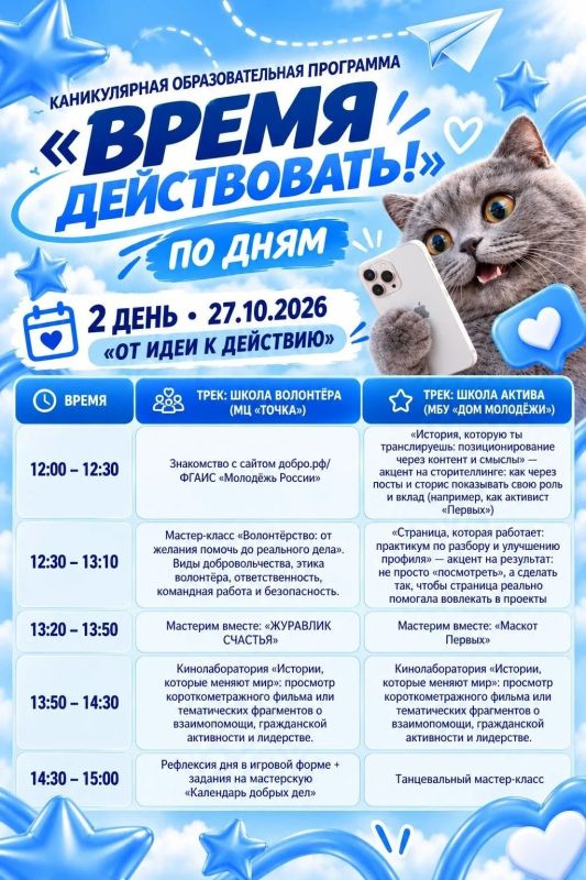Каникулярная образовательная программа «Время действовать!» Каникулярная образовательная программа «Время действовать!»