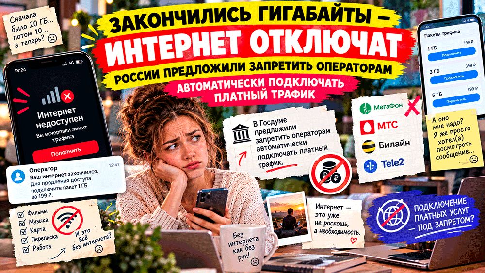 Гигабайты закончились — деньги останутся: в России предложили изменить правила автопродления интернета