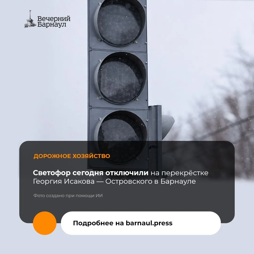 29 октября барнаульских автомобилистов призывают быть предельно внимательными на одном из перекрёстков города